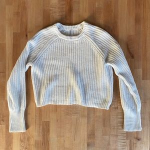 American Apparel Cropped Fisherman Pullover White